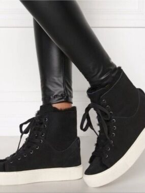 UGG Black High-Top Platform Lace-Up Sneakers